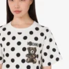 Abito in cotone pesante con stampa Moschino Teddy Bear