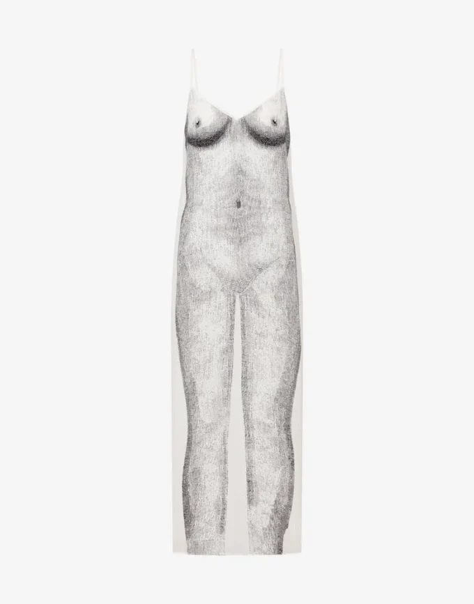 Abito in crêpe stampato
