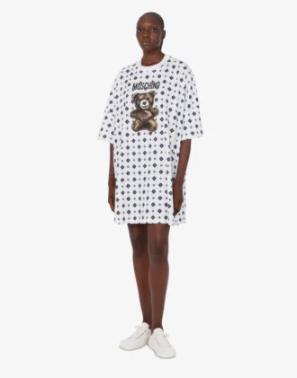 Abito in jersey di cotone biologico Moschino Teddy Bear