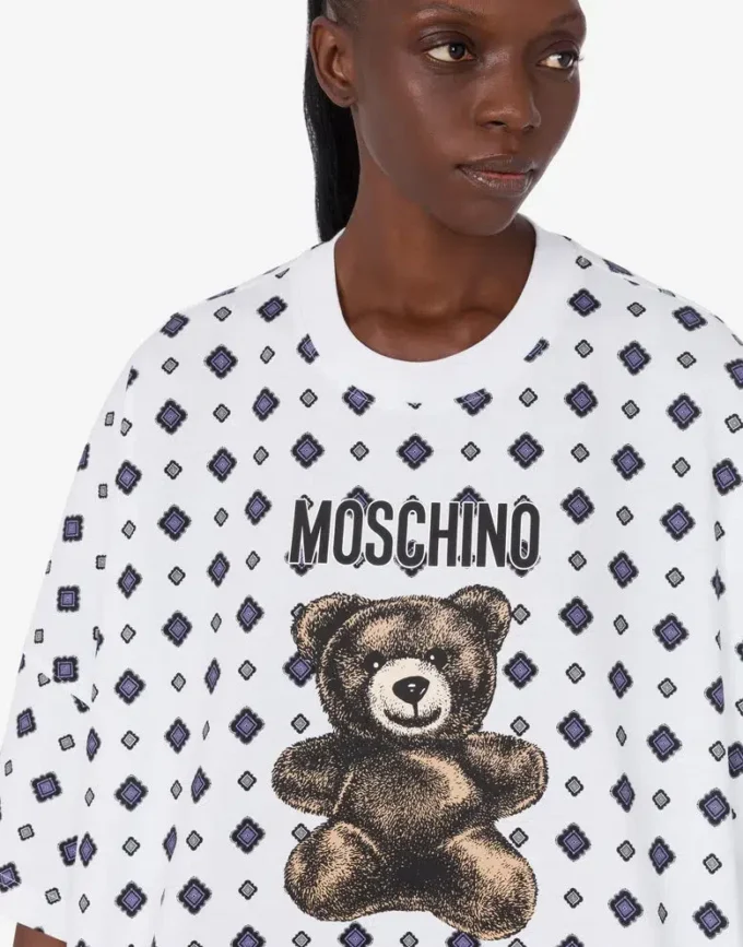 Abito in jersey di cotone biologico Moschino Teddy Bear