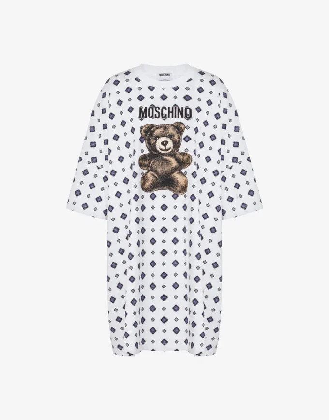 Abito in jersey di cotone biologico Moschino Teddy Bear
