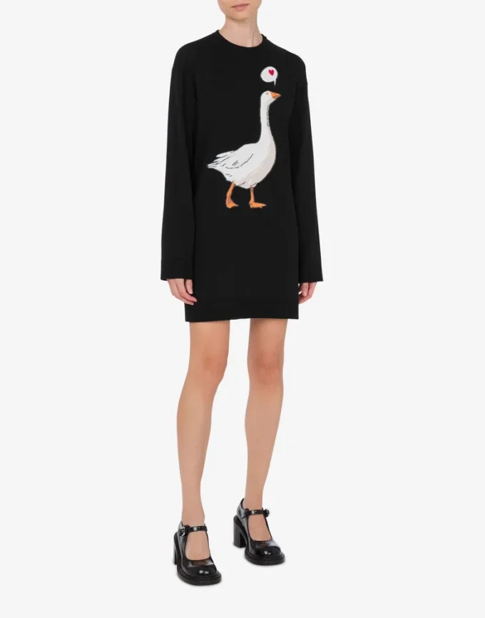 Abito in maglia di cotone Goose Abito in maglia di cotone Goose