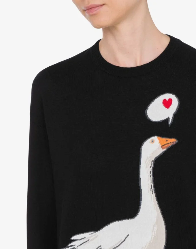 Abito in maglia di cotone Goose Abito in maglia di cotone Goose