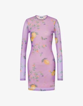 Abito in maglia stampata