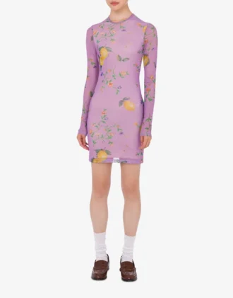Abito in maglia stampata