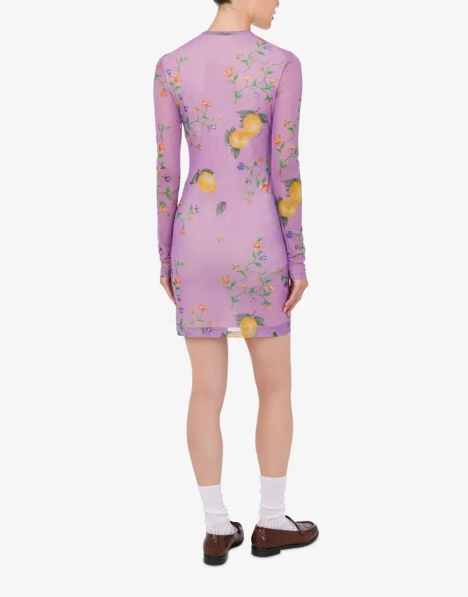 Abito in maglia stampata