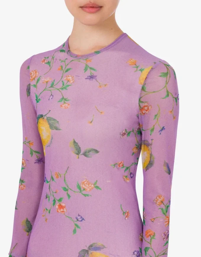 Abito in maglia stampata