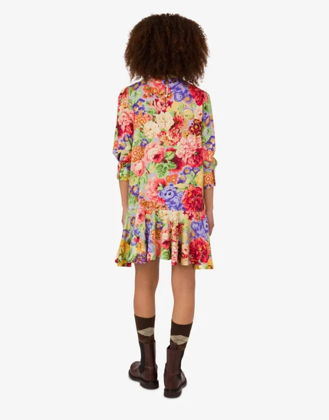 Abito in popeline di cotone stampato Abito in popeline di cotone stampato