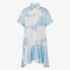 Abito in twill di seta Archive Clouds Abito in twill di seta Archive Clouds