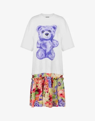Abito oversize in cotone Moschino Teddy Bear