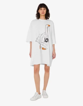 Abito oversize in cotone pesante Goose