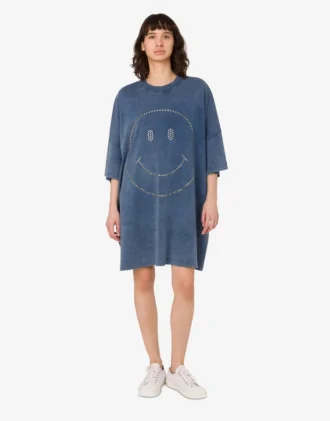 Abito oversize in cotone pesante Smiley®