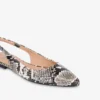 Ballerine con cinturino in pelle di vitello con stampa pitonata