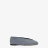Ballerine in denim floccato