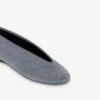 Ballerine in denim floccato