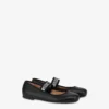 Ballerine in nappa con fascia elastica con logo