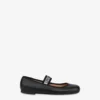 Ballerine in nappa con fascia elastica con logo