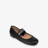 Ballerine in nappa con fascia elastica con logo