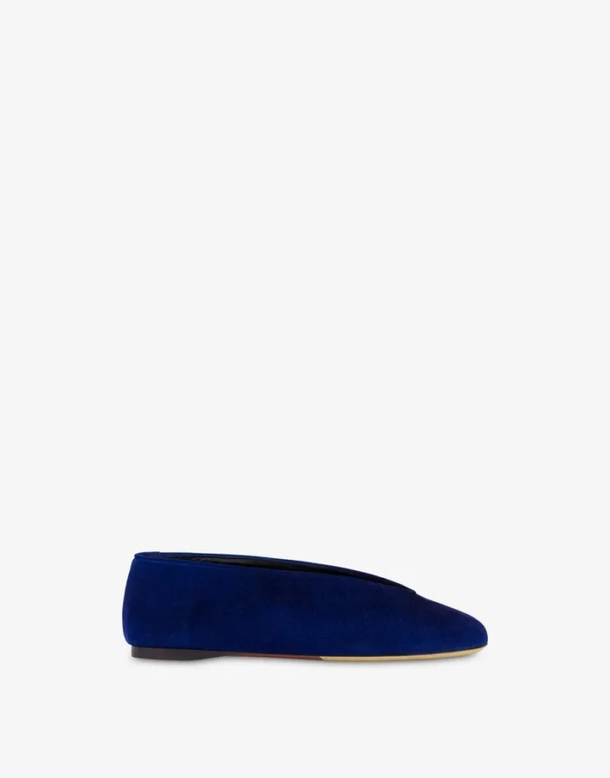 Ballerine in pelle scamosciata