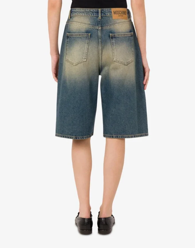 Bermuda in denim di cotone Bermuda in denim di cotone