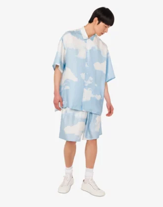 Bermuda in twill di seta Nuvole d’archivio