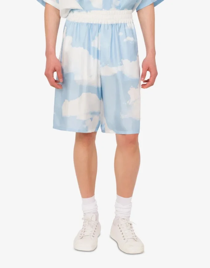 Bermuda in twill di seta Nuvole d’archivio