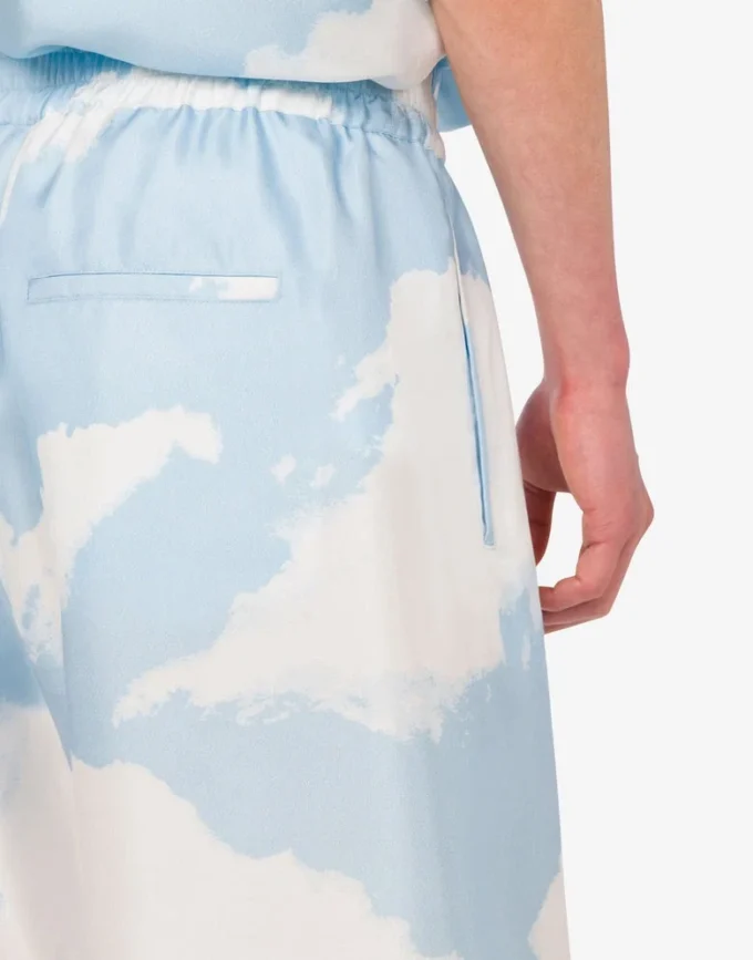 Bermuda in twill di seta Nuvole d’archivio