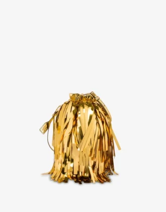 Borsa a secchiello con effetto specchio