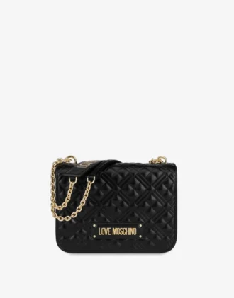 Borsa a tracolla trapuntata con logo