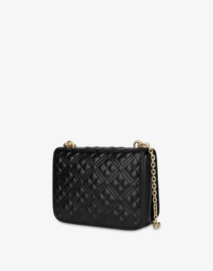 Borsa a tracolla trapuntata con logo