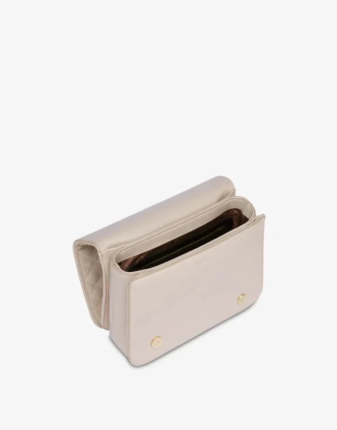 Borsa a tracolla trapuntata con logo