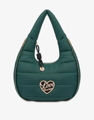 Borsa hobo in nylon trapuntato
