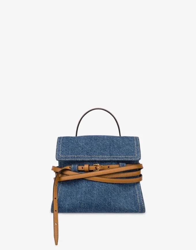 Borsa Moschino Tie Me in denim