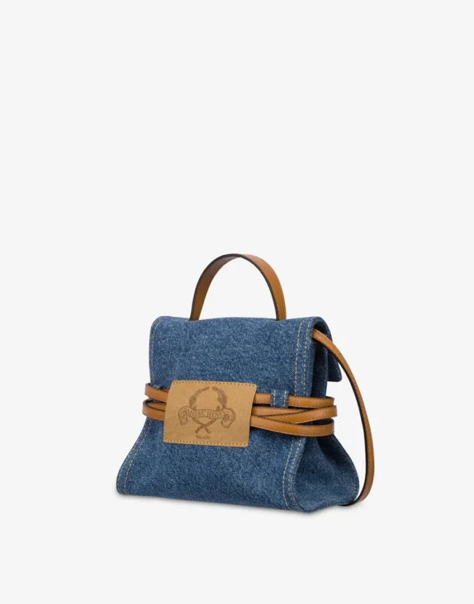 Borsa Moschino Tie Me in denim