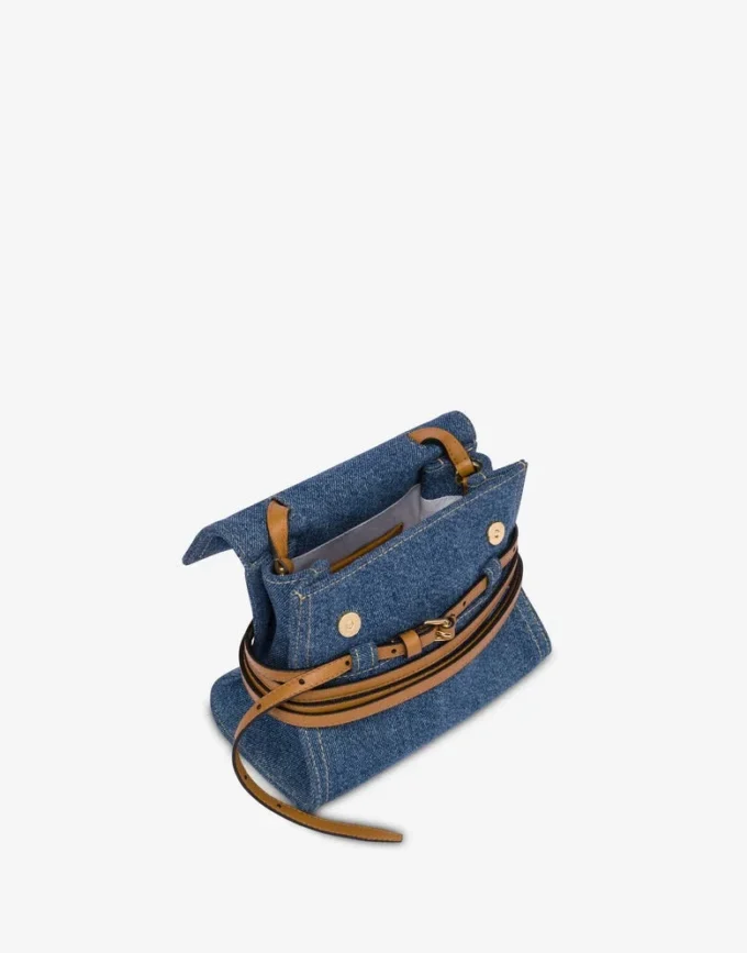 Borsa Moschino Tie Me in denim