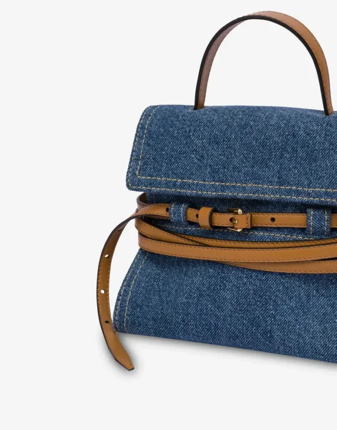 Borsa Moschino Tie Me in denim