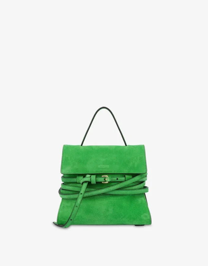 Borsa Moschino Tie Me in pelle scamosciata Small Borsa Moschino Tie Me in pelle scamosciata Small