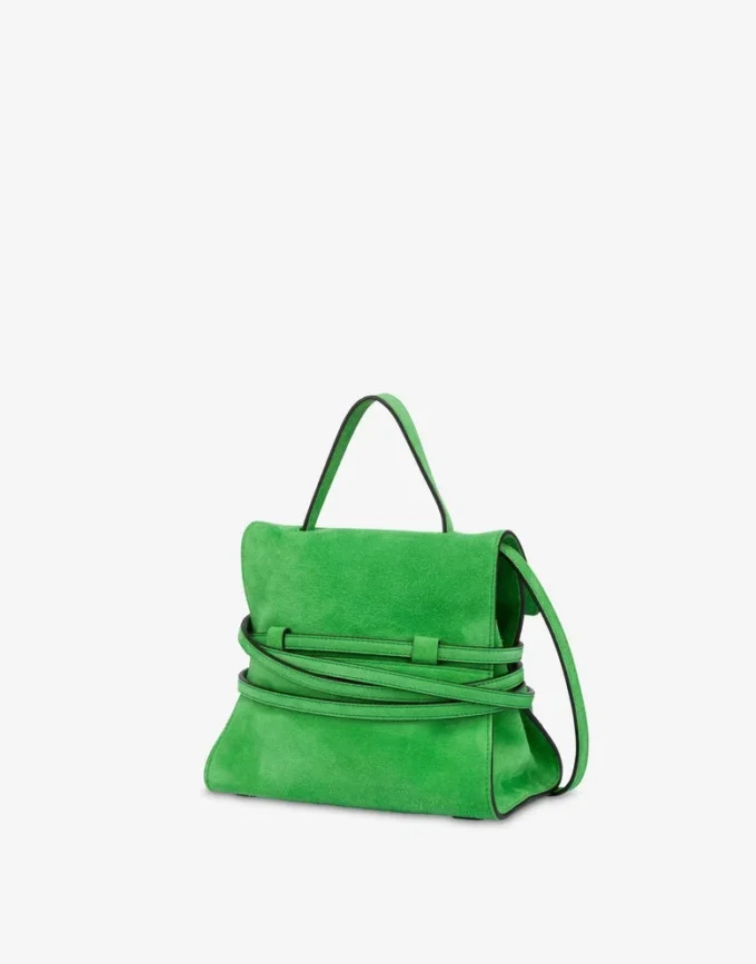 Borsa Moschino Tie Me in pelle scamosciata Small Borsa Moschino Tie Me in pelle scamosciata Small