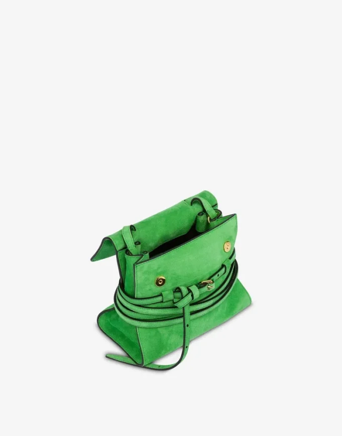Borsa Moschino Tie Me in pelle scamosciata Small Borsa Moschino Tie Me in pelle scamosciata Small