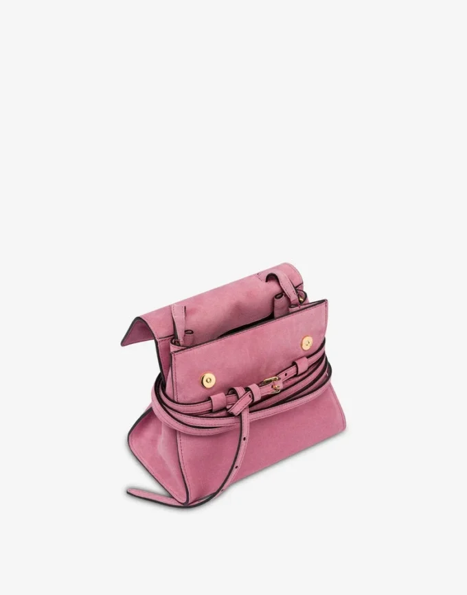 Borsa Moschino Tie Me in pelle scamosciata Small Borsa Moschino Tie Me in pelle scamosciata Small