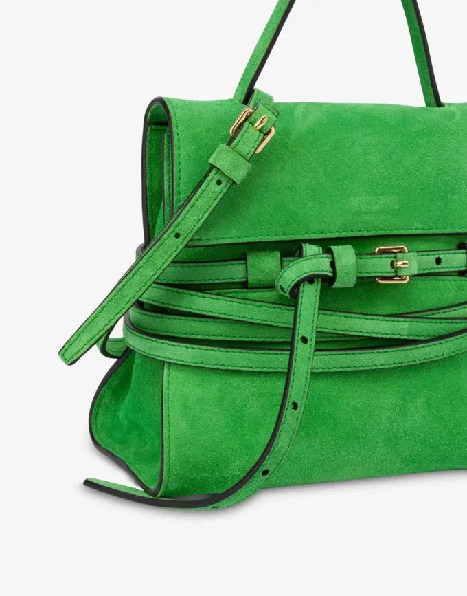 Borsa Moschino Tie Me in pelle scamosciata Small Borsa Moschino Tie Me in pelle scamosciata Small