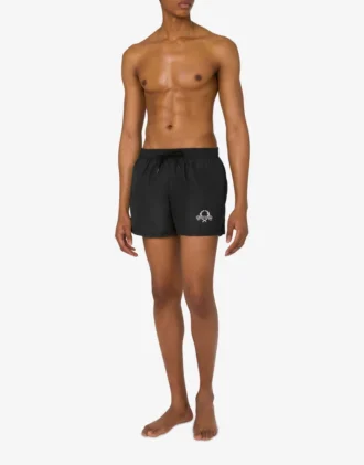 Boxer da spiaggia con logo Laurel Crown