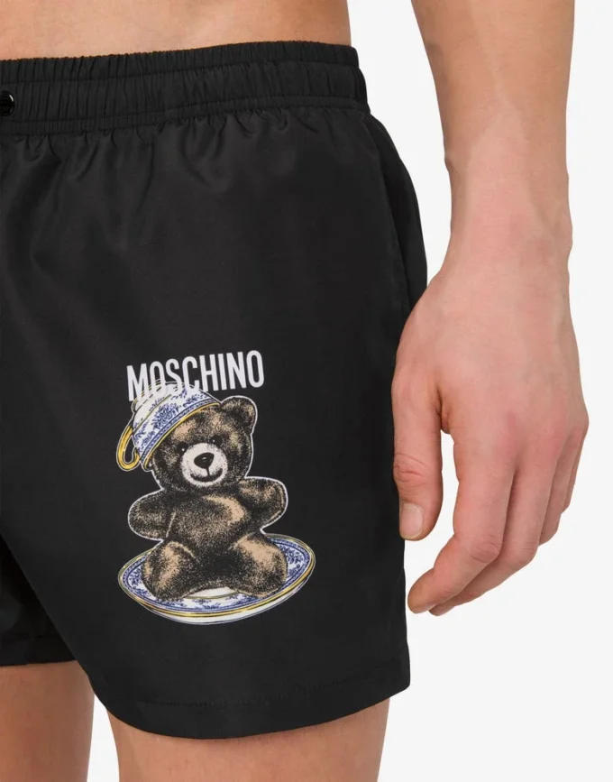 Boxer da spiaggia in nylon Moschino Teddy Bear