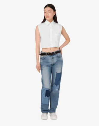 Camicia corta in popeline di cotone Goose