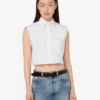 Camicia corta in popeline di cotone Goose Camicia corta in popeline di cotone Goose