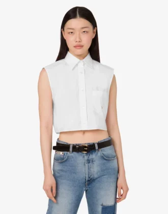 Camicia corta in popeline di cotone Goose