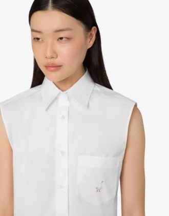 Camicia corta in popeline di cotone Goose
