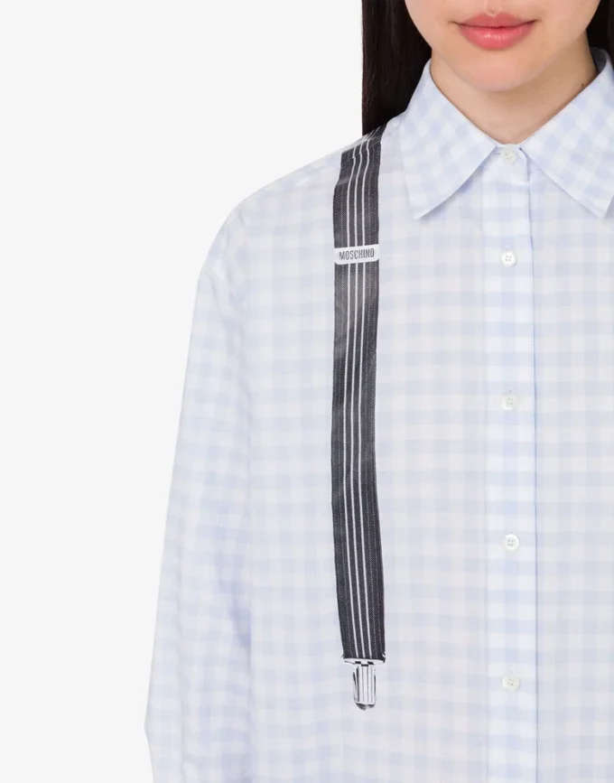 Camicia in cotone vichy stampato Camicia in cotone vichy stampato