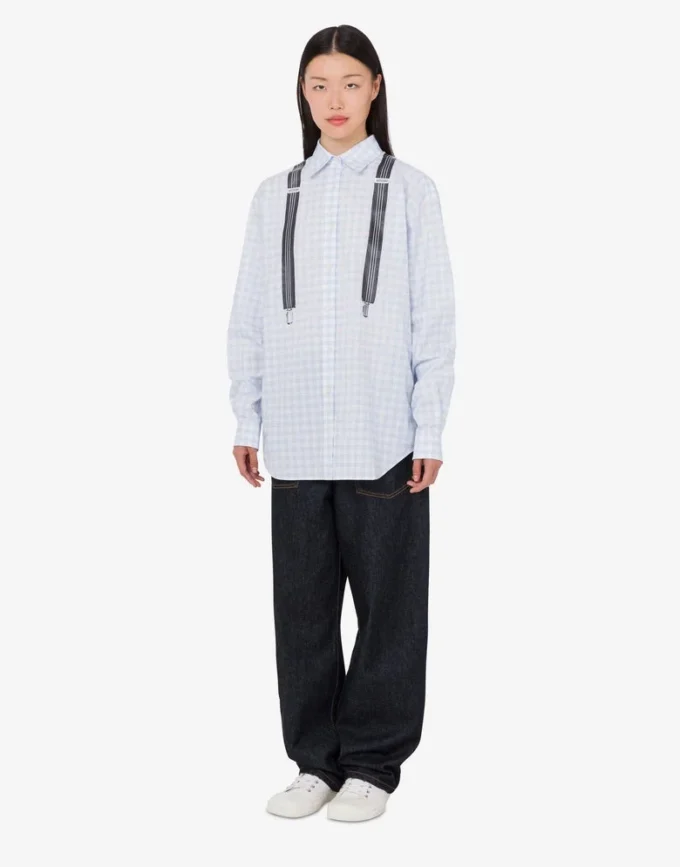 Camicia in cotone vichy stampato Camicia in cotone vichy stampato