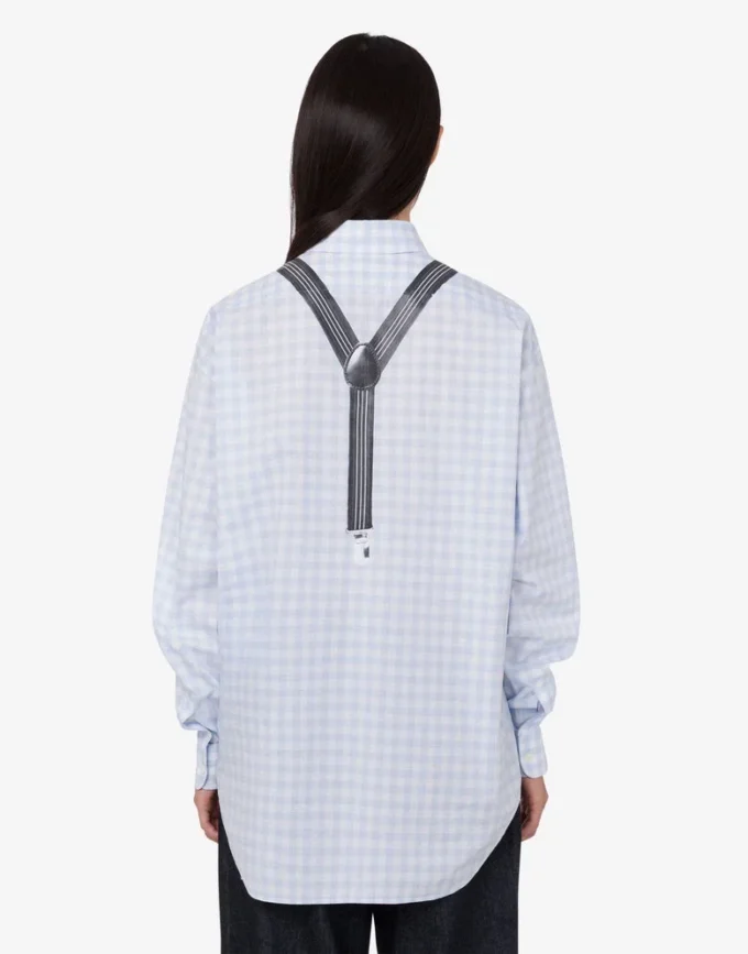 Camicia in cotone vichy stampato Camicia in cotone vichy stampato